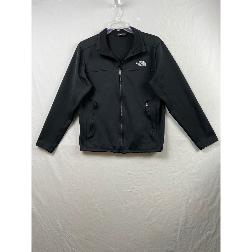 The North Face Softshell Jacket Mens Medium Black Full Zip Windwall Style